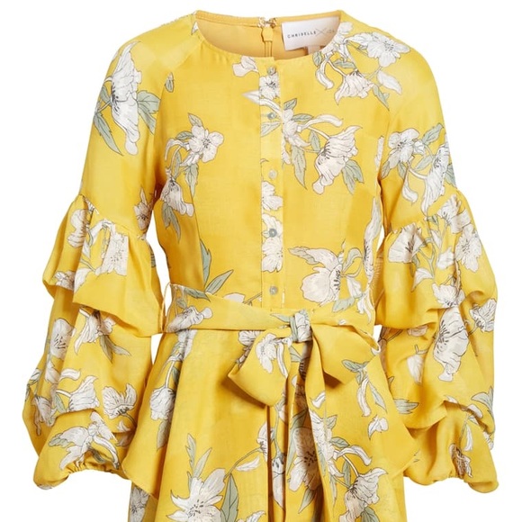 Chriselle x J.O.A. Tiered Sleeve Floral Minidress - Picture 5 of 8